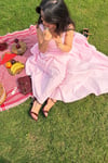 Prenses Kesim Poplin Elbise - Pembe