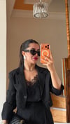 Siyah Blazer Pallazo Takım 