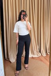 Yandan Fermuarlı Basic Tişört - Beyaz