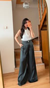 Yeşil Saten Pantolon 