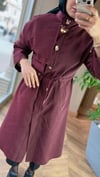 Aksesuar Detaylı Kuşaklı Trenç | Bordo