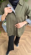 Ekose Detaylı Gabardin Ceket | 
