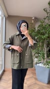 Ekose Detaylı Gabardin Ceket | 
