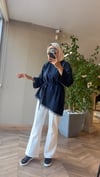 ELARA Dantel Detaylı Asimetrik Tunik | Lacivert