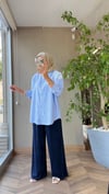 ELARA Omuz Dantel Detaylı Gömlek | Mavi