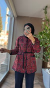 Etnik Desen Ceket | Bordo