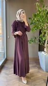 Gold Aksesuar Detaylı Elbise | Bordo