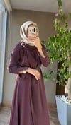 Gold Aksesuar Detaylı Elbise | Bordo