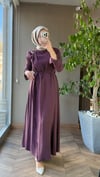Gold Aksesuar Detaylı Elbise | Bordo