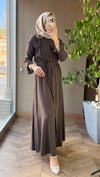 Gold Aksesuar Detaylı Elbise | Kahverengi