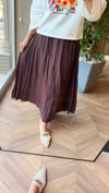 HELEN Dökümlü Etek | Bordo