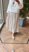 HELEN Dökümlü Etek | Krem