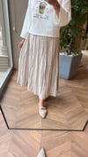 HELEN Dökümlü Etek | Krem