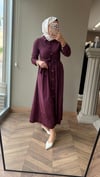 LAVERA Aplik Detaylı Elbise | Bordo