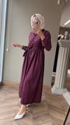 LAVERA Aplik Detaylı Elbise | Bordo