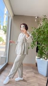 Lina Büzgü Detaylı Takım | Bej