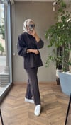 Lina Büzgü Detaylı Takım | Kahverengi