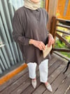 Lina Çizgi Dokulu Gömlek | Kahverengi