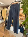 Line Lastikli Denim Pantolon | Koyu Mavi Denim