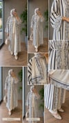 LİVORA Desenli Şal & Kimono Takımı | Beyaz