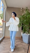 Livya Brode Detaylı Gömlek | Beyaz