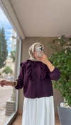 Lorena Fırfır Detaylı Gömlek | Bordo