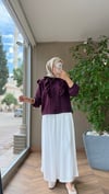 Lorena Fırfır Detaylı Gömlek | Bordo
