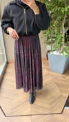 Luna Desen Şifon Etek | Bordo