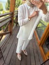 Luna Pul Detaylı Gömlek | Beyaz