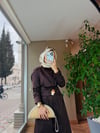 LUXORA Kemer Detaylı Gömlek Elbise | Kahverengi