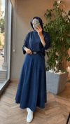 MAVERA Denim Etek | Koyu Mavi
