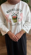 MELORA Baskılı Oversize Sweat | Matcha Latte