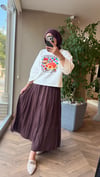 MELORA Baskılı Oversize Sweat | Raspberry Croissant
