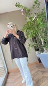MİLANO Bağcıklı Tencel Ceket | Kahverengi
