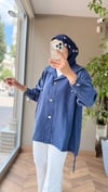 MİLANO Bağcıklı Tencel Ceket | Lacivert