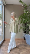 MİLANO Bağcıklı Tencel Ceket | Yeşil