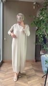 Mira Minimal Triko Elbise | Krem Bej