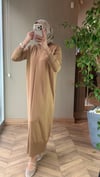 Mira Minimal Triko Elbise | Sıcak Camel