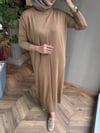 Mira Minimal Triko Elbise | Sıcak Camel