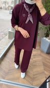 Mira Şerit Detaylı Spor Takım | Bordo