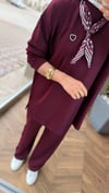 Mira Şerit Detaylı Spor Takım | Bordo