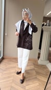 Nakış Detaylı Gömlek Tunik | Kahve