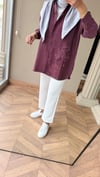 Nakış Detaylı Gömlek Tunik | Mürdüm