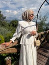 Nakış Yaka Detaylı Gömlek | Beyaz
