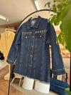 Nora Kuş Gözü Detaylı Denim Ceket