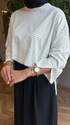 NOREL Çizgili Oysho Sweat | Beyaz