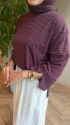 NOREL Çizgili Oysho Sweat | Bordo
