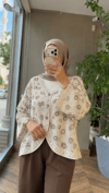 Noya Dantel Detaylı Kimono | Bej