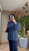 Oysho Kumaş Bağlamalı Tunik | Lacivert