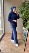 Oysho Yanları Taş Detaylı Rahat Takım | Lacivert